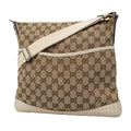 Gucci Shoulder Bag GG Canvas Beige Silver