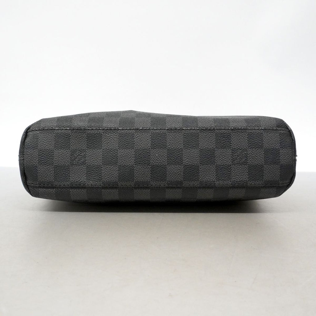 Louis Vuitton Shoulder Bag Damier Graphite Mick PM Black Gray — view 3