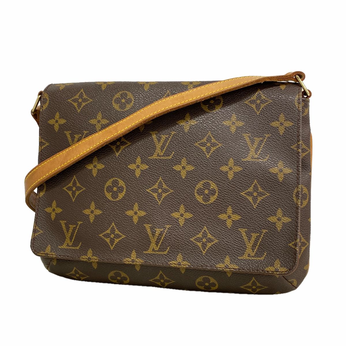 Louis Vuitton Shoulder Bag Monogram Musette Tango Short Strap Brown