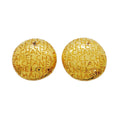 Chanel Earrings Vintage Logo Round Circle Gold Plated