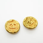 Chanel Earrings Vintage CC Logo Gold Plated — view 2