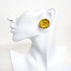 Chanel Earrings Vintage CC Logo Gold Plated — view 5