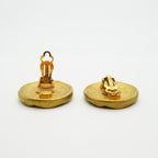 Chanel Earrings Vintage CC Logo Gold Plated — view 3