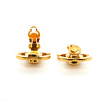 Chanel Earrings Vintage CC Logo Turnlock Gold Plated — view 3
