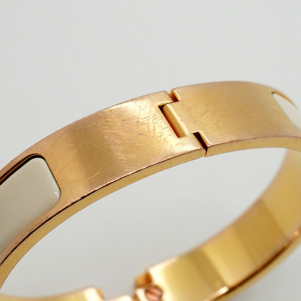 Hermes Bangle Clic Clac PM Gold Plated Bracelet — view 7