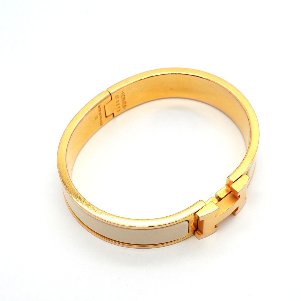 Hermes Bangle Clic Clac PM Gold Plated Bracelet — view 2