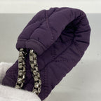 Chanel Shoulder Bag Bubble Quilt Nylon Purple Silver — view 8
