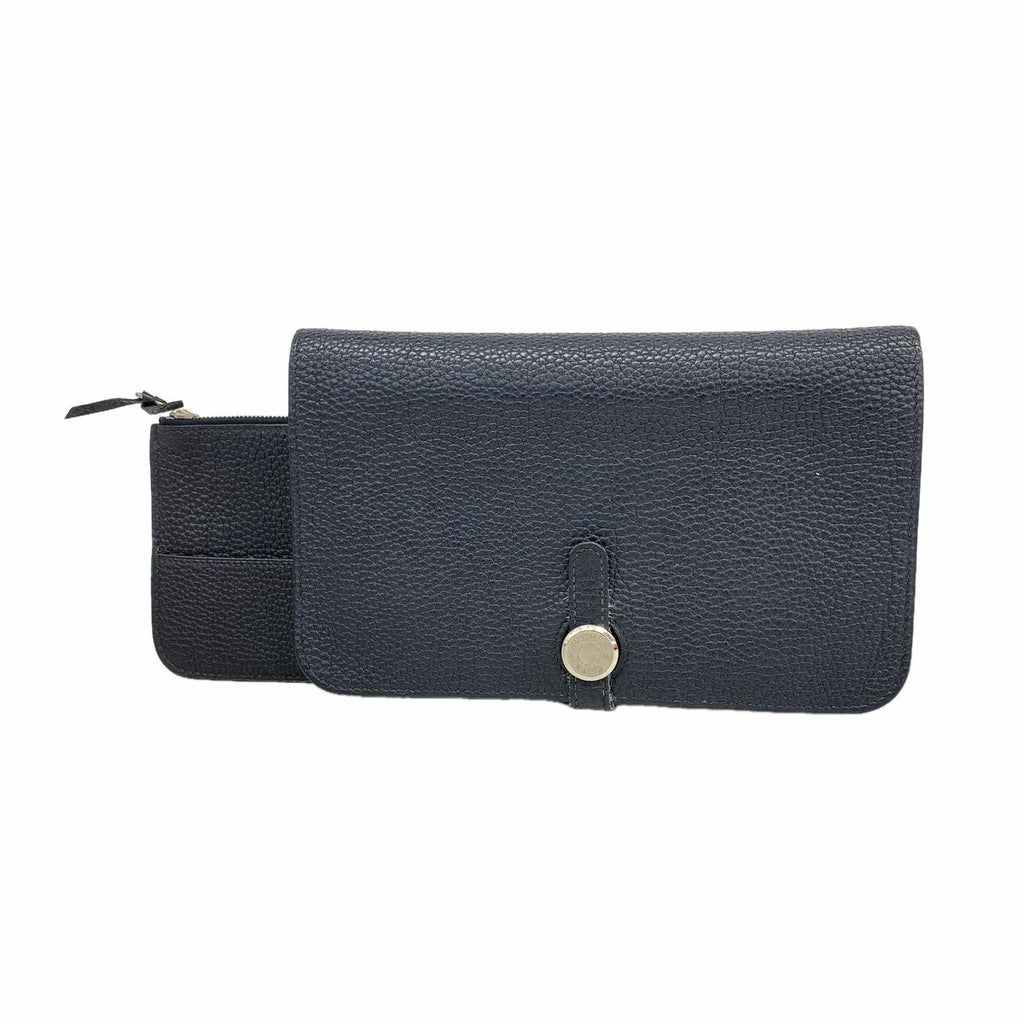 Hermes Wallet Dogon GM Togo Black Gold