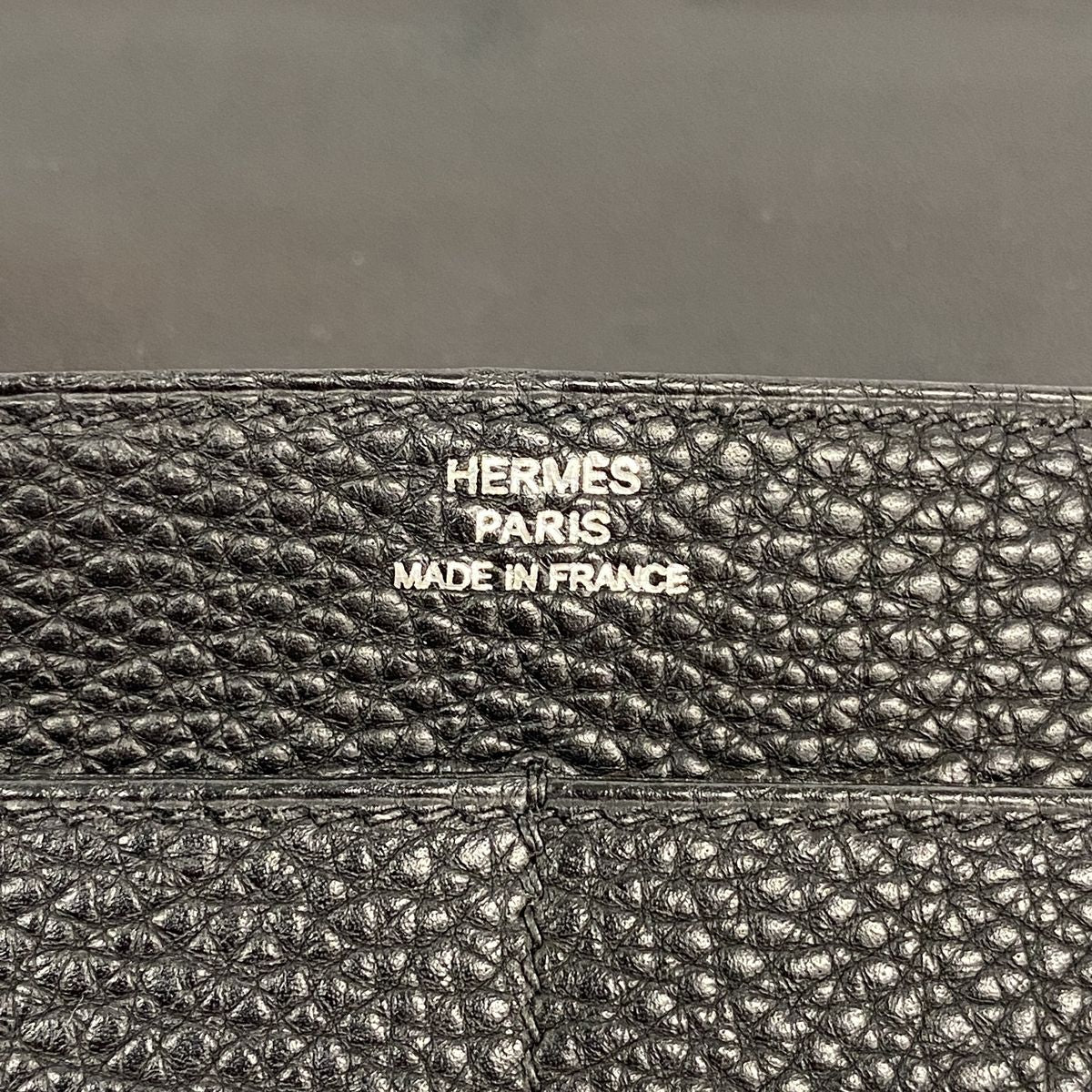 Hermes Wallet Dogon GM Togo Black Gold — view 4