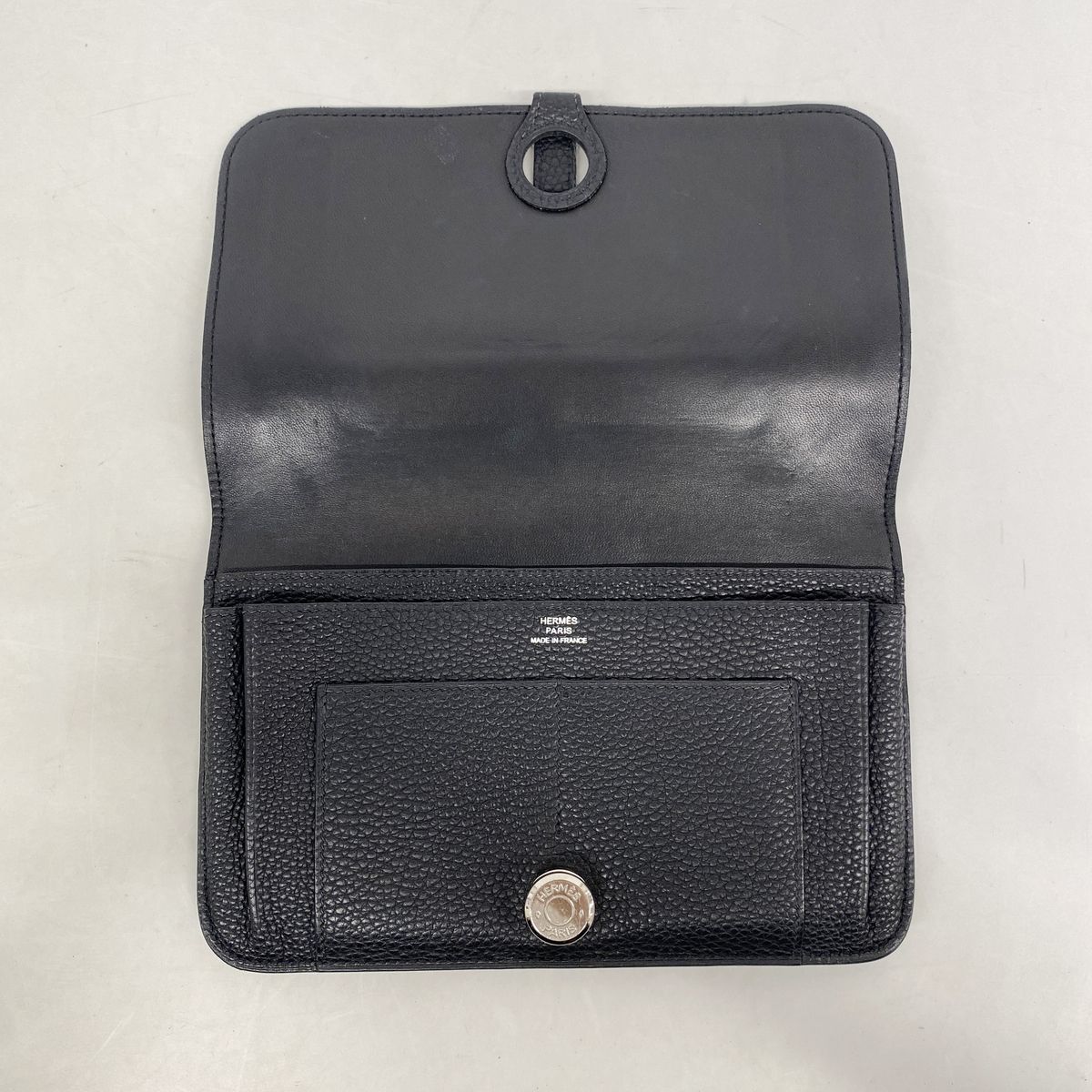 Hermes Wallet Dogon GM Togo Black Gold — view 3