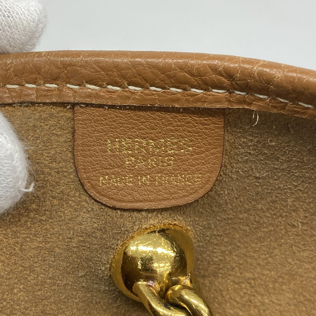 Hermes Shoulder Bag Vespa PM Evercolor Gold — view 5