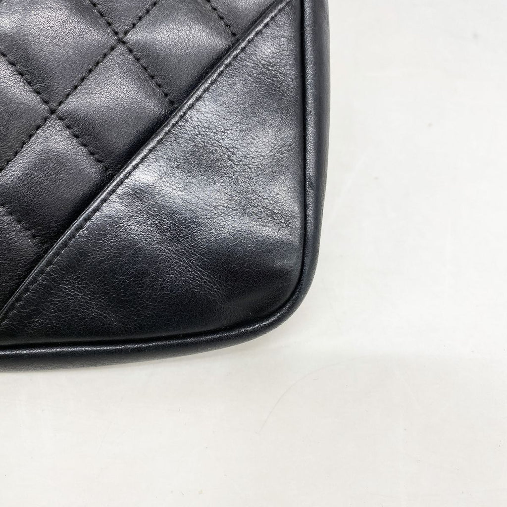 Chanel Shoulder Bag Cambon Lambskin Black Silver — view 7