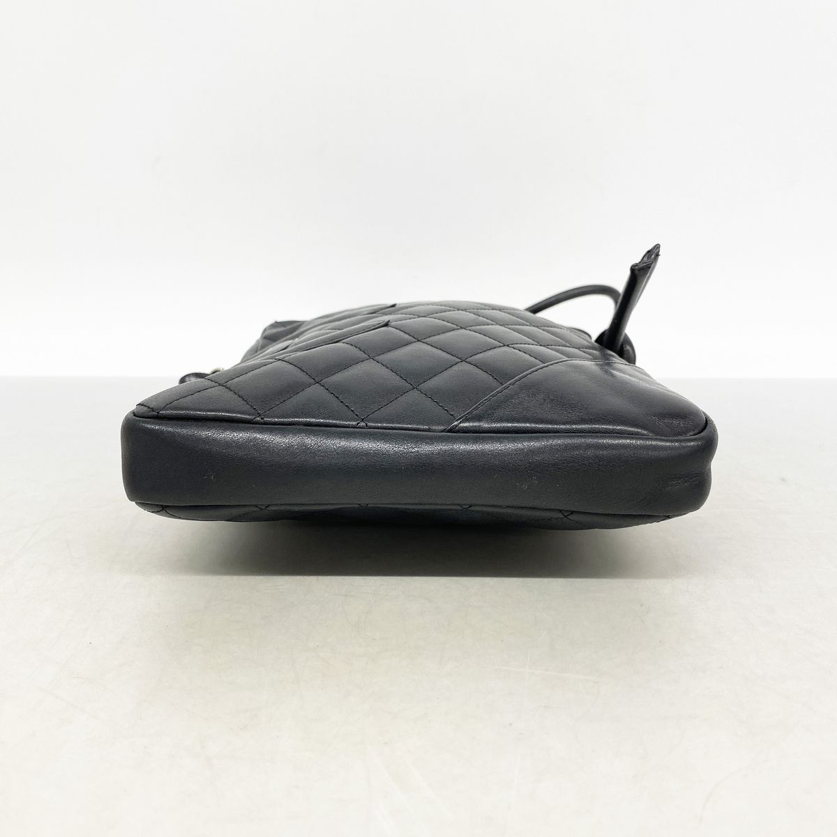 Chanel Shoulder Bag Cambon Lambskin Black Silver — view 3
