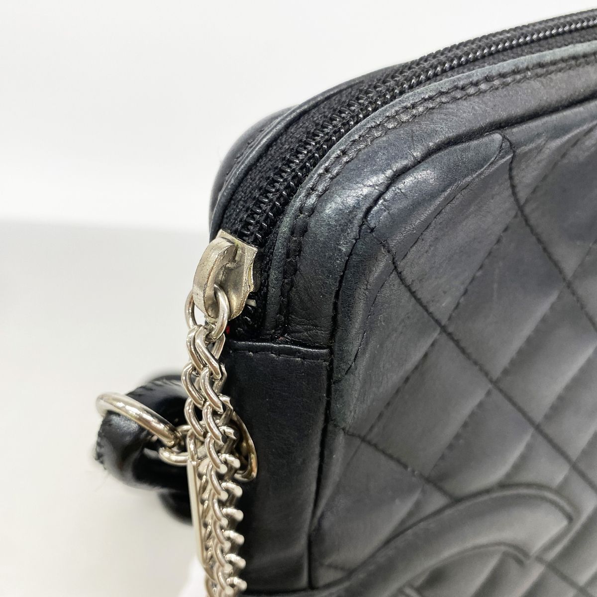 Chanel Shoulder Bag Cambon Lambskin Black Silver — view 6