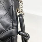 Chanel Shoulder Bag Cambon Lambskin Black Silver — view 8