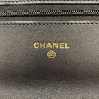 Chanel Wallet on Chain Quilted Lambskin Black Gold Shoulder Bag — view 5