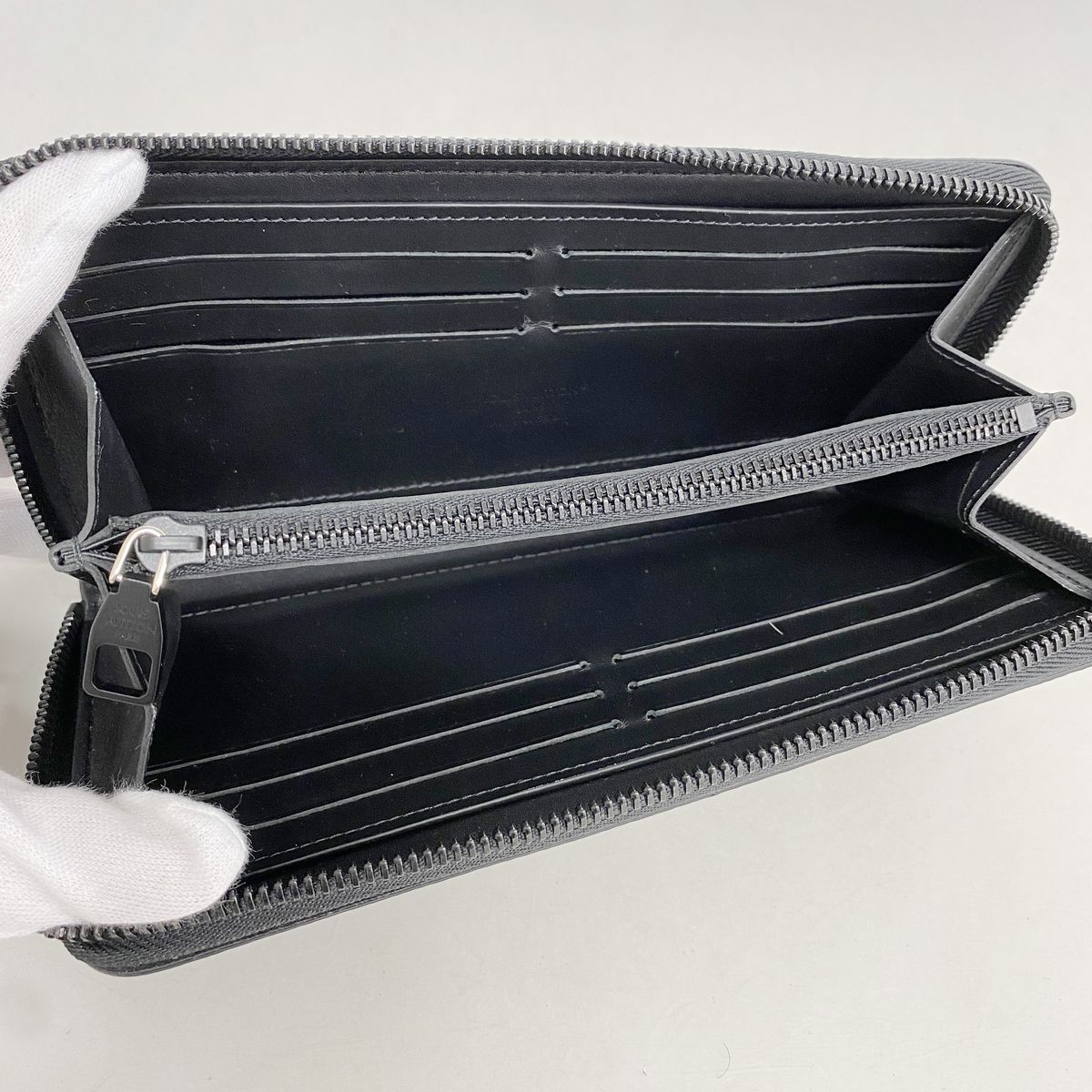 Louis Vuitton Wallet Monogram Midnight Zippy Horizontal Black — view 3