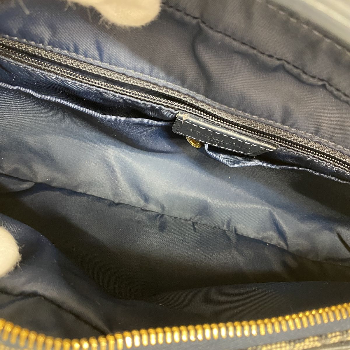Dior Shoulder Bag Trotter Canvas Navy Gold — view 4