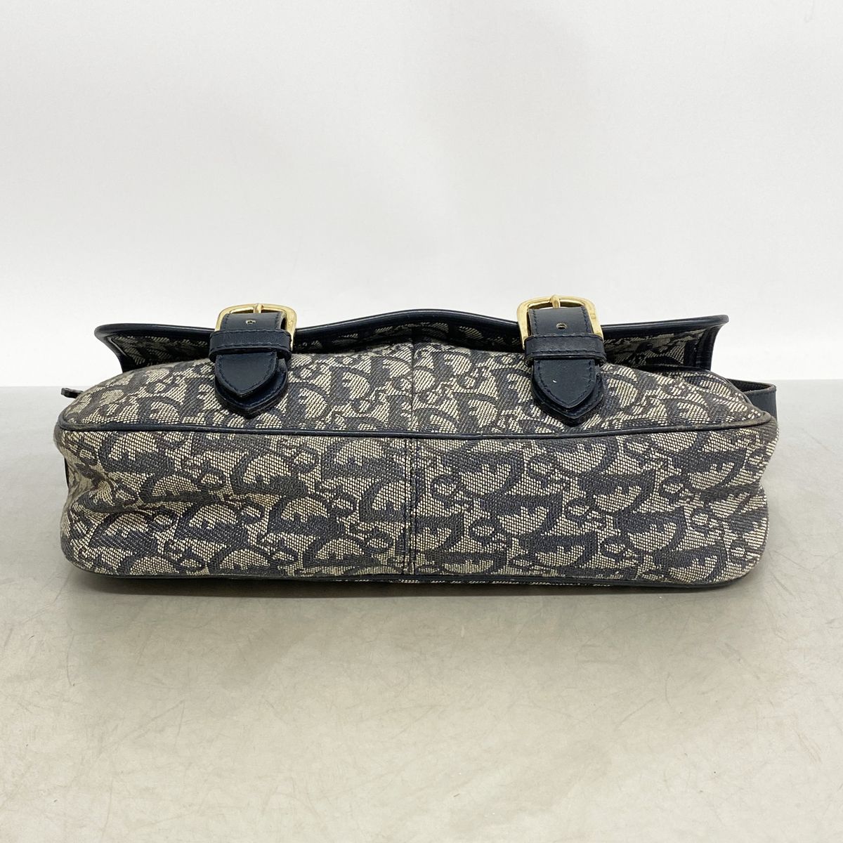 Dior Shoulder Bag Trotter Canvas Navy Gold — view 3