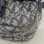 Dior Shoulder Bag Trotter Canvas Navy Gold — view 8