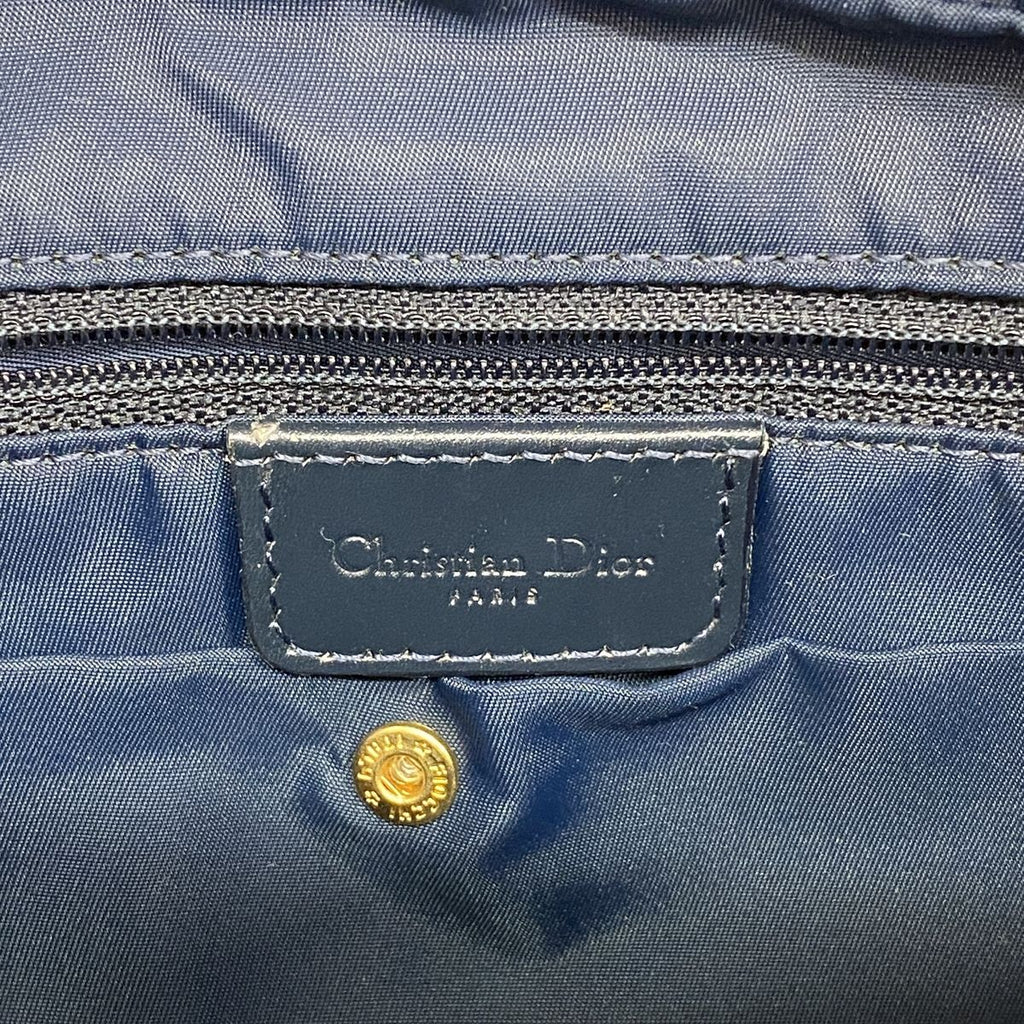 Dior Shoulder Bag Trotter Canvas Navy Gold — view 5