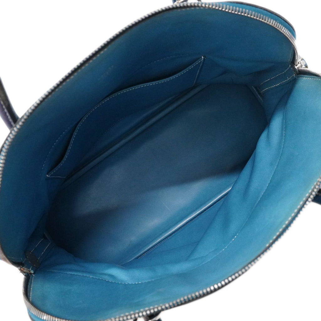 Hermes Handbag Bolide 35 Taurillon Clemence Blue Thalassa Silver 2-Way Bag — view 4
