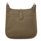 Hermes Shoulder Bag Evelyne Taurillon Clemence Etoupe Silver — view 6