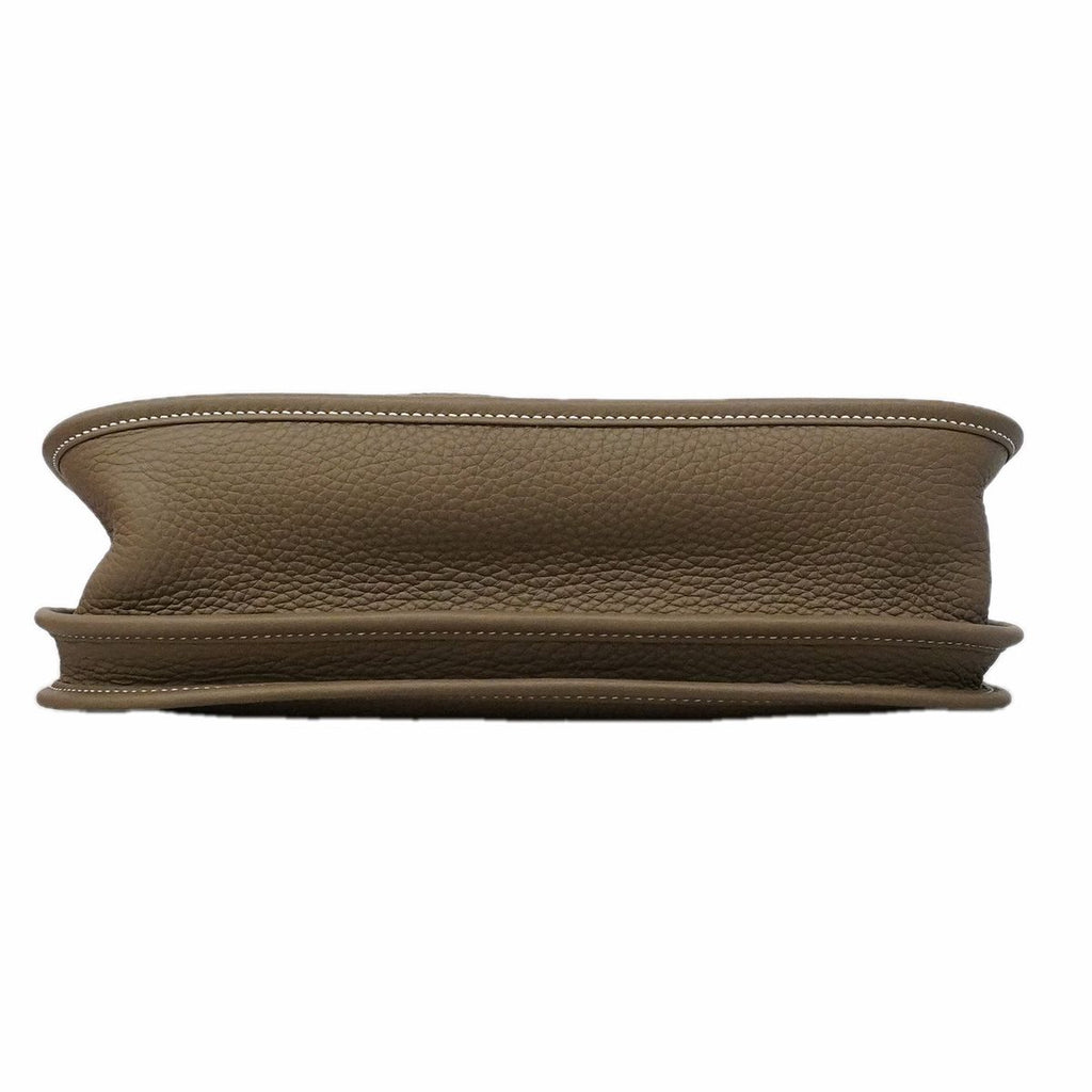 Hermes Shoulder Bag Evelyne Taurillon Clemence Etoupe Silver — view 3