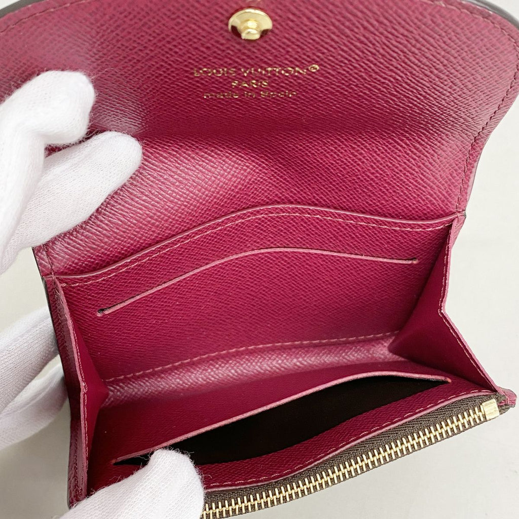 Louis Vuitton Coin Purse Monogram Porte Monnaie Rosalie Brown Fuchsia — view 3