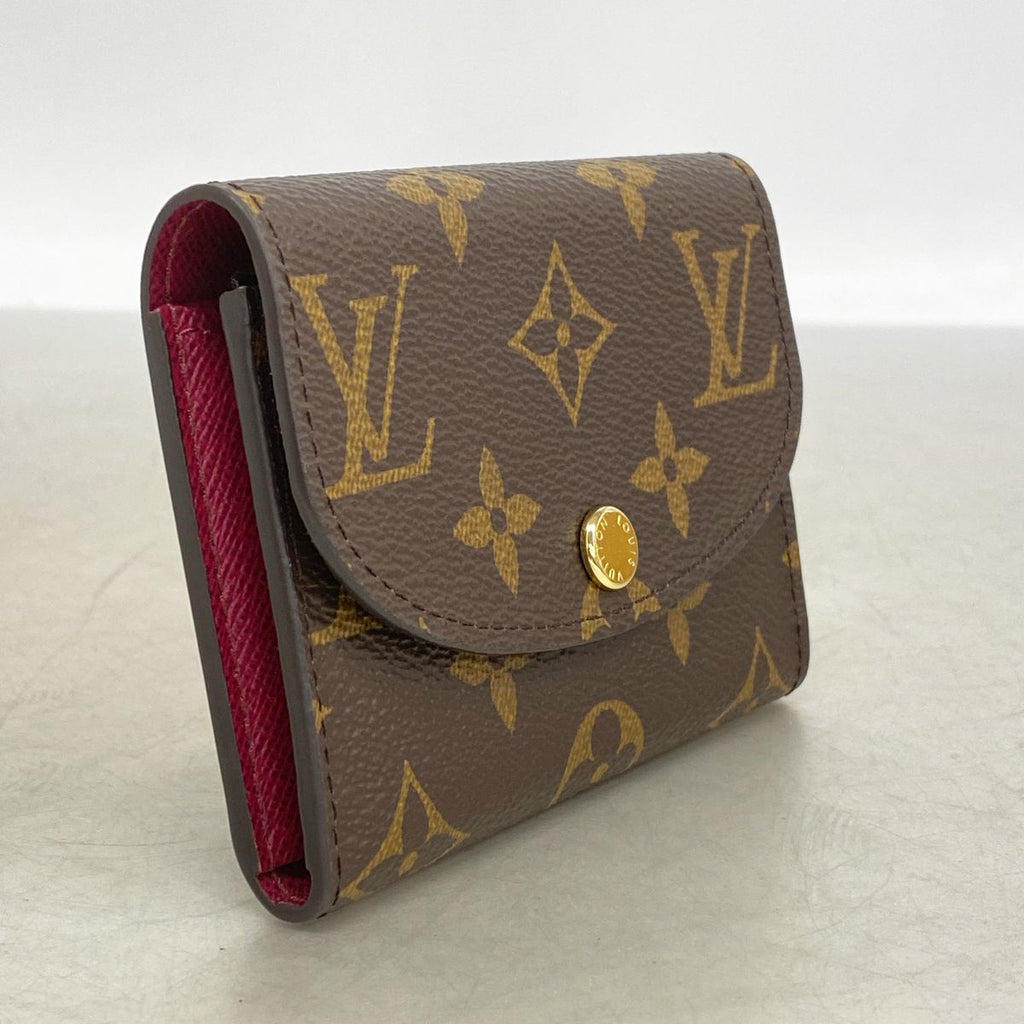 Louis Vuitton Coin Purse Monogram Porte Monnaie Rosalie Brown Fuchsia — view 2