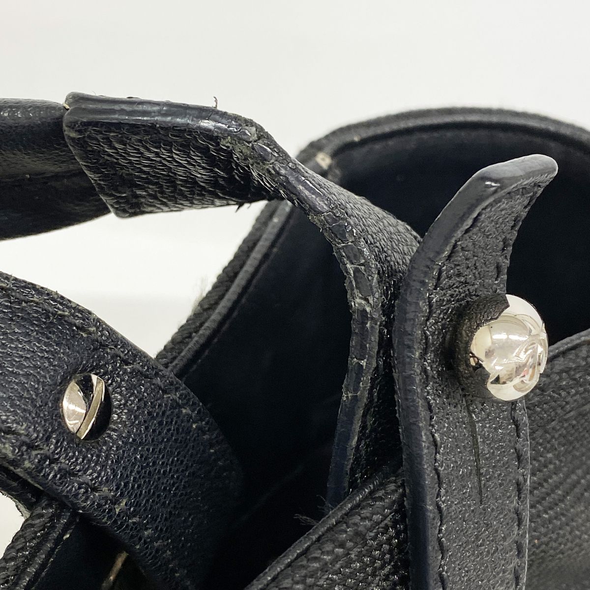 Chanel Tote Bag Paris Biarritz Canvas Black Silver — view 7