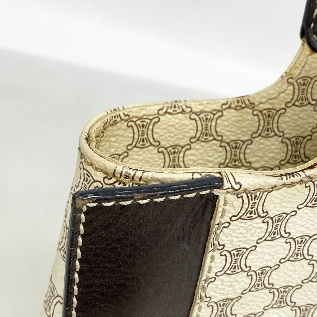 Celine Handbag Macadam Ivory Gold — view 8
