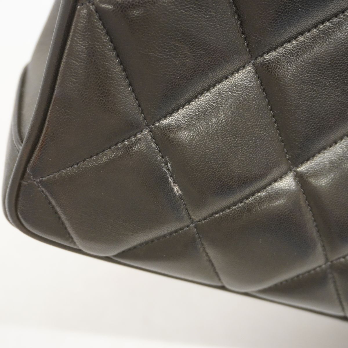 Chanel Tote Bag Quilted Lambskin Black Gold — view 8