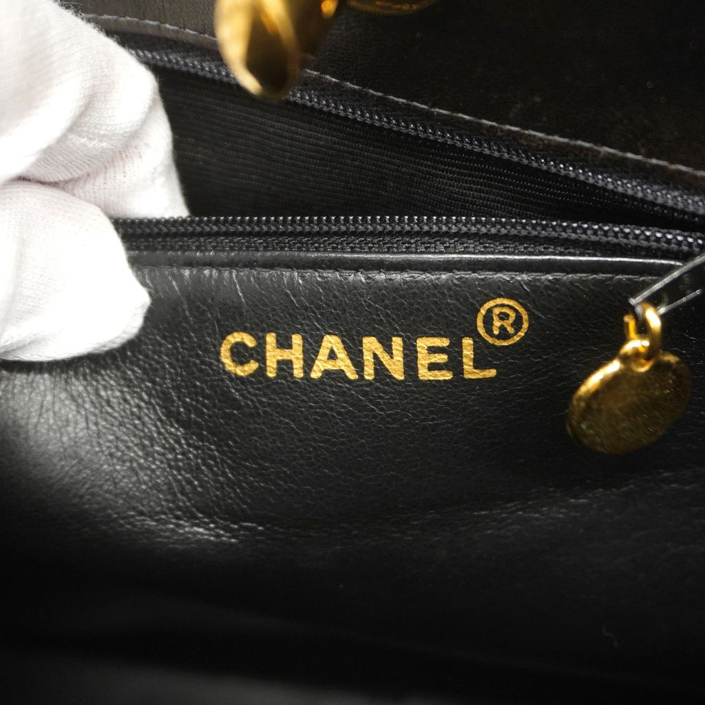 Chanel Tote Bag Quilted Lambskin Black Gold — view 5