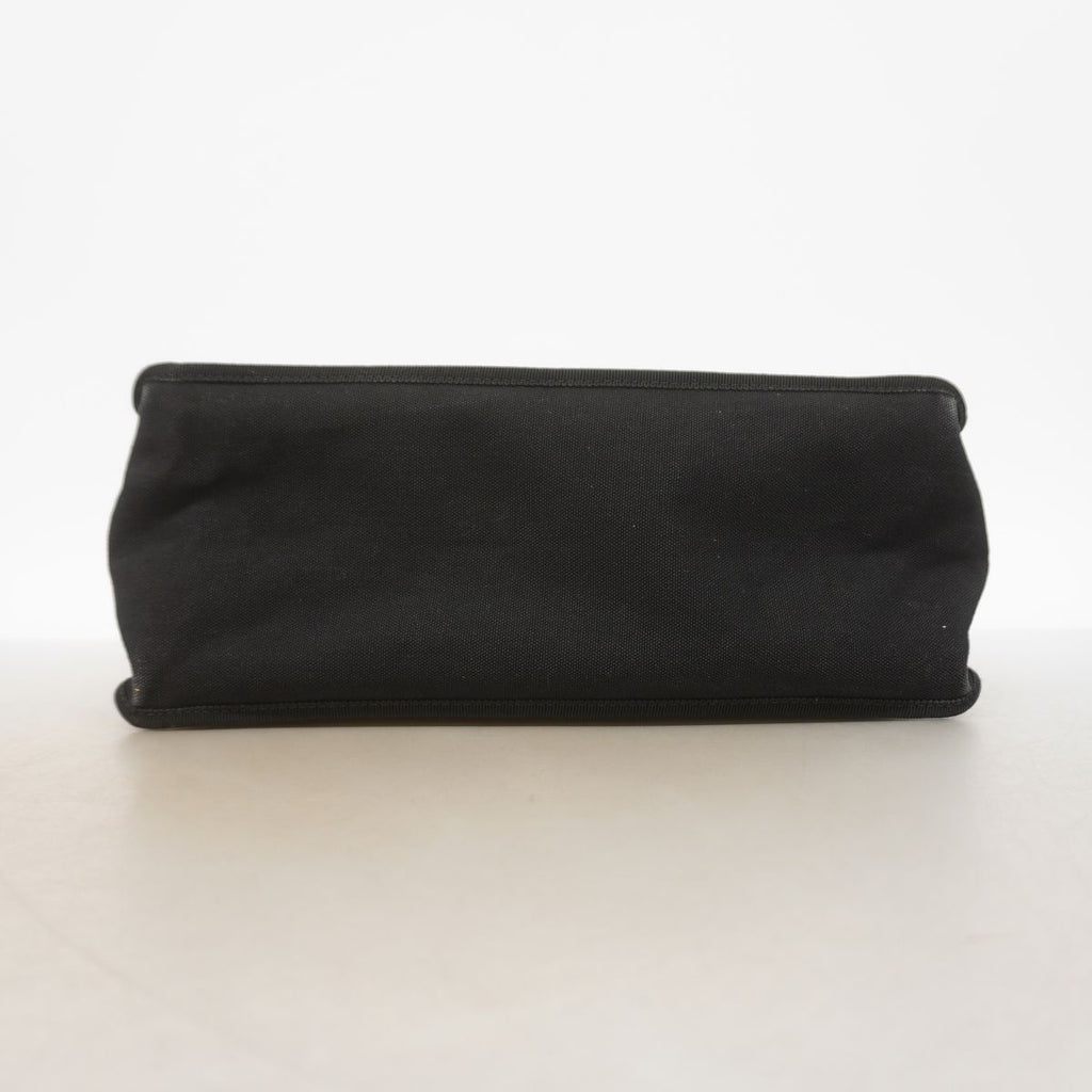 Chanel Tote Bag Let's Lemon Straight Canvas White Black Silver — view 3