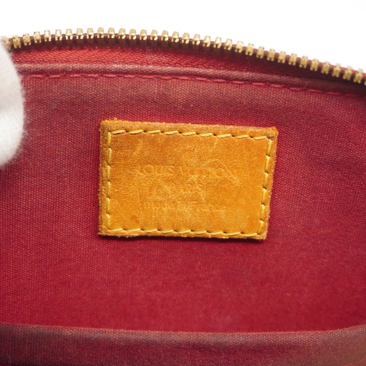 Louis Vuitton Handbag Vernis Alma BB Rouge Grenat Dine — view 5