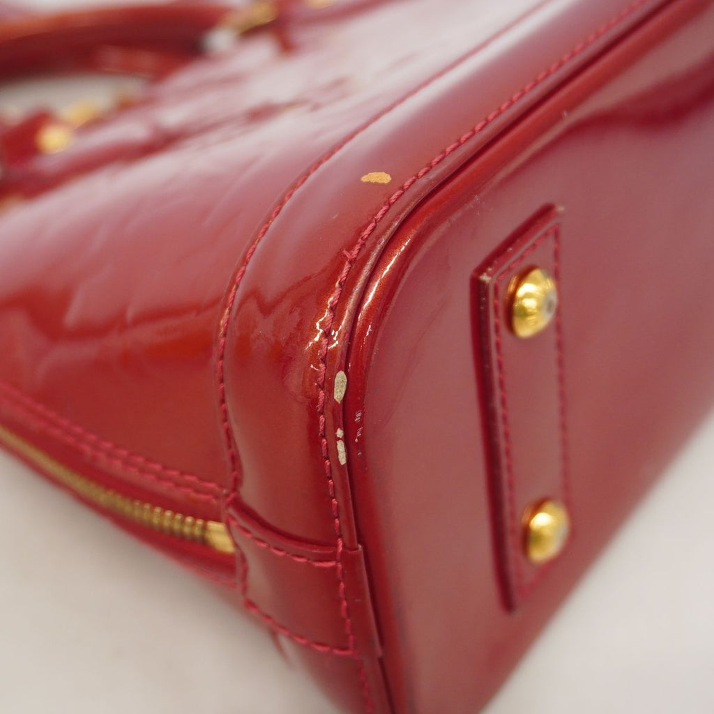 Louis Vuitton Handbag Vernis Alma BB Rouge Grenat Dine — view 6