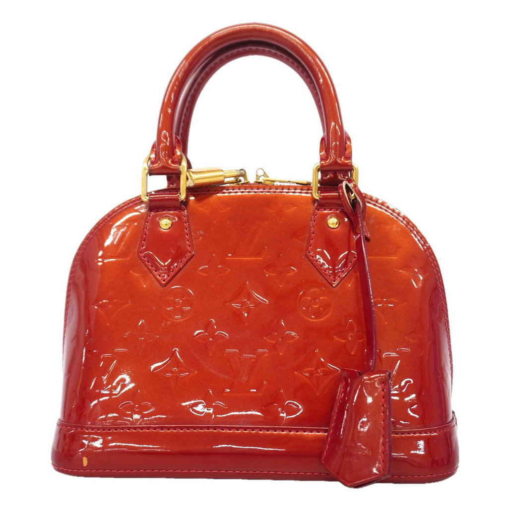 Louis Vuitton Handbag Vernis Alma BB Rouge Grenat Dine