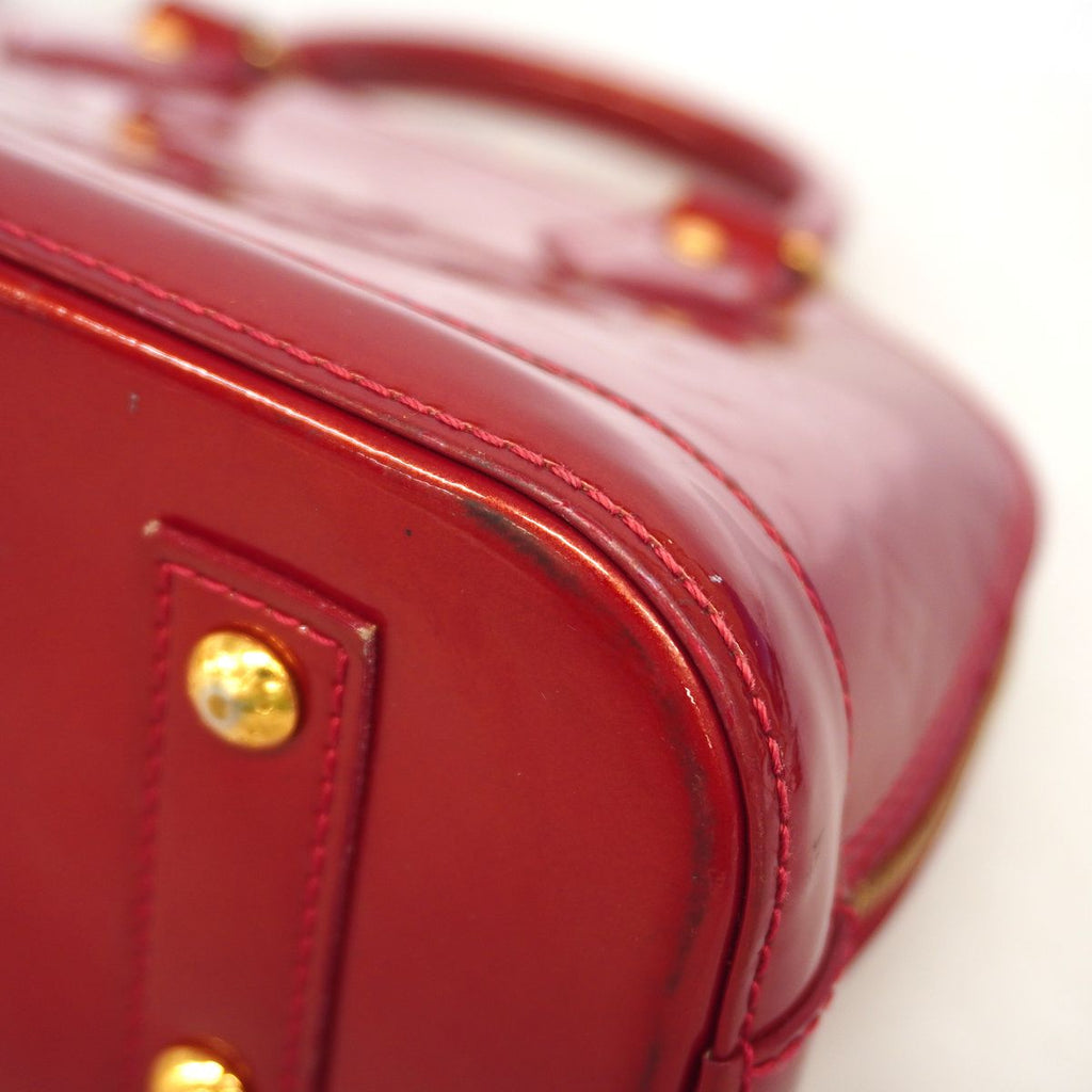 Louis Vuitton Handbag Vernis Alma BB Rouge Grenat Dine — view 7