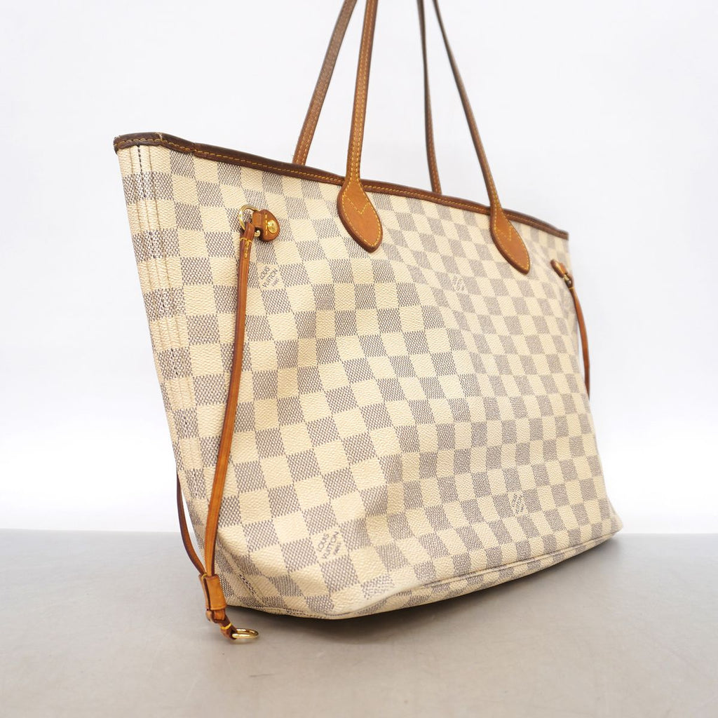 Louis Vuitton Tote Bag Damier Azur Neverfull MM White — view 2