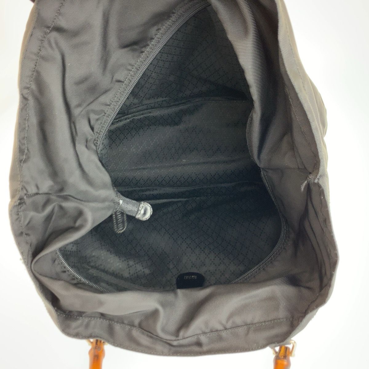 Gucci Bamboo Black Nylon Tote Bag — view 8