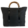 Gucci Bamboo Black Nylon Tote Bag