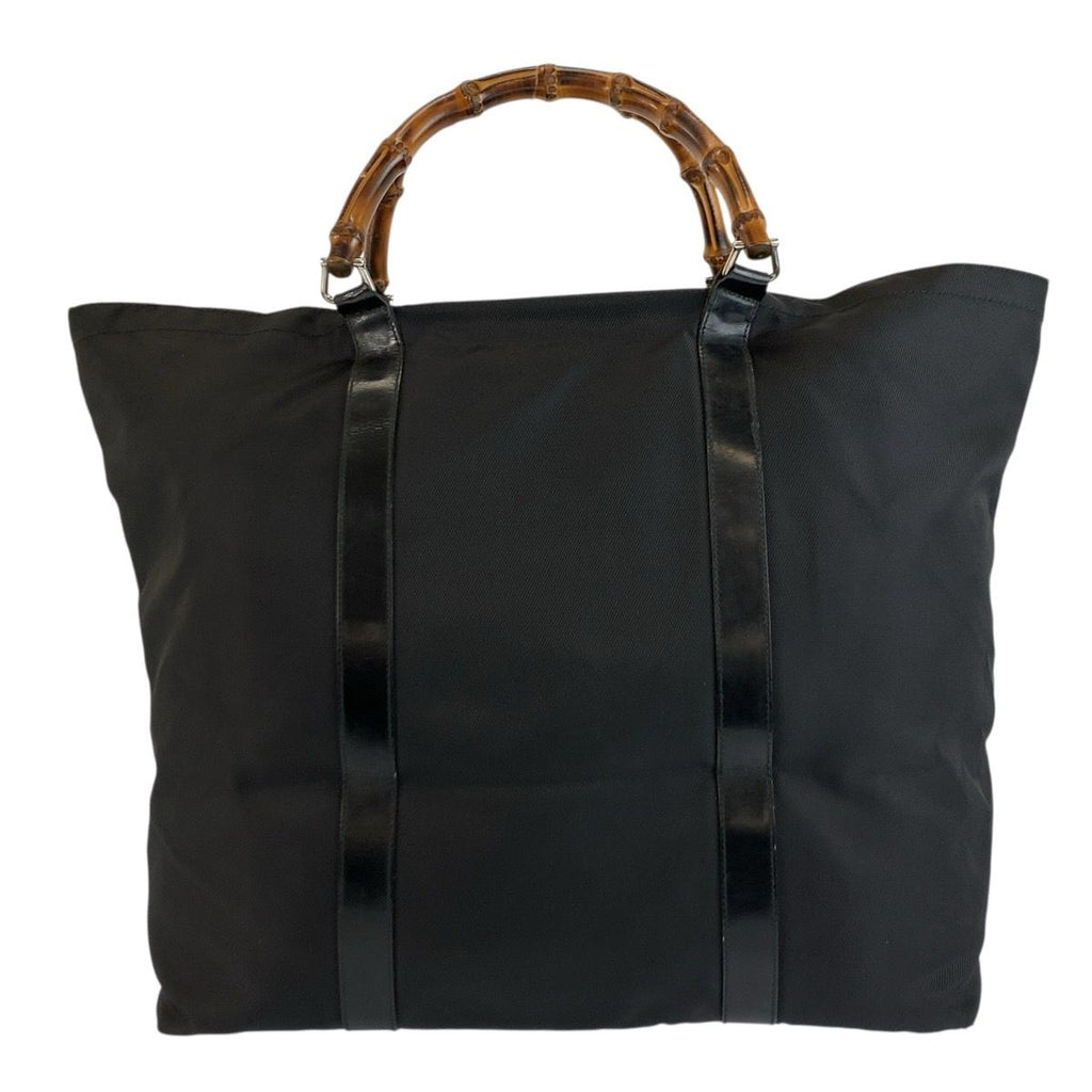 Gucci Bamboo Black Nylon Tote Bag — view 2