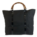 Gucci Bamboo Black Nylon Tote Bag — view 2