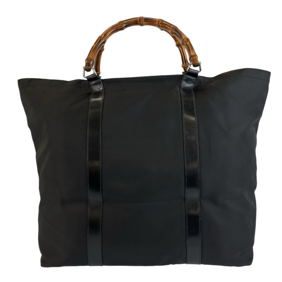 Gucci Bamboo Black Nylon Tote Bag — view 2