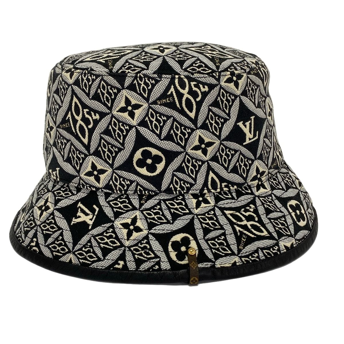 Louis Vuitton Hat Black White Light Blue Cotton Silk — view 2
