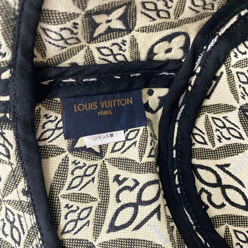 Louis Vuitton Hat Black White Light Blue Cotton Silk — view 5