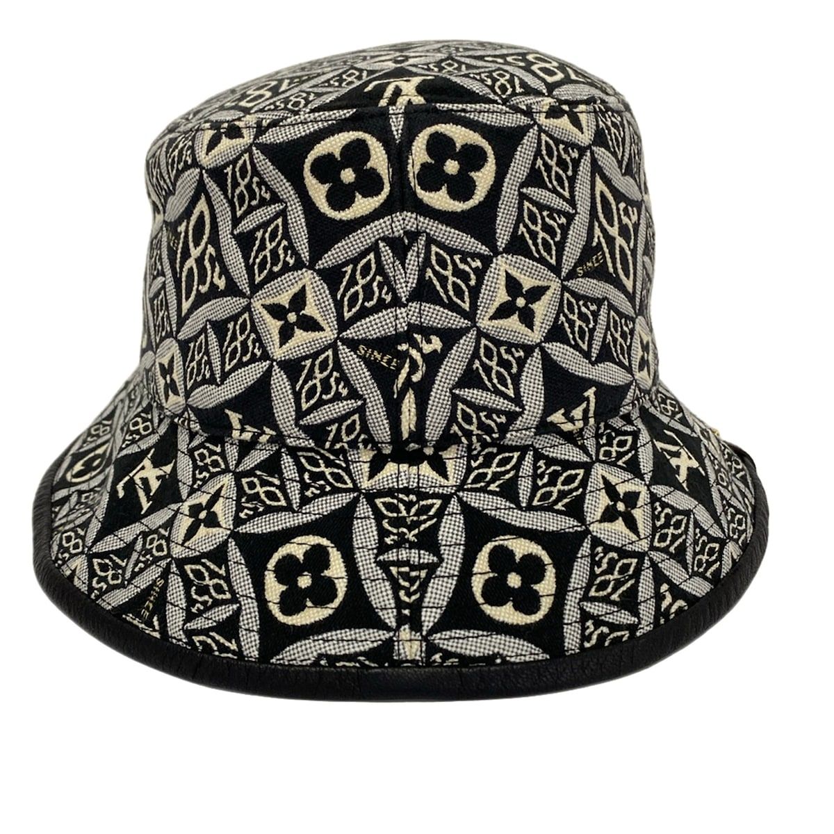Louis Vuitton Hat Black White Light Blue Cotton Silk — view 3