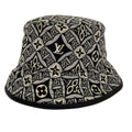 Louis Vuitton Hat Black White Light Blue Cotton Silk