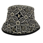 Louis Vuitton Hat Black White Light Blue Cotton Silk